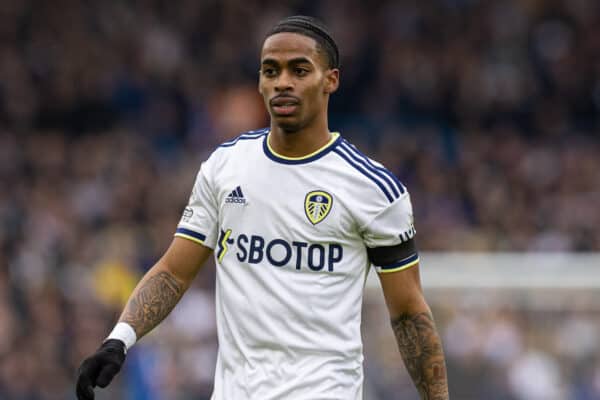 LEEDS, ENGLAND - Sunday, February 12, 2023: Leeds United's Crysencio Summerville during the FA Premier League match between Leeds United FC and Manchester United FC at Elland Road. (Pic by David Rawcliffe/Propaganda)