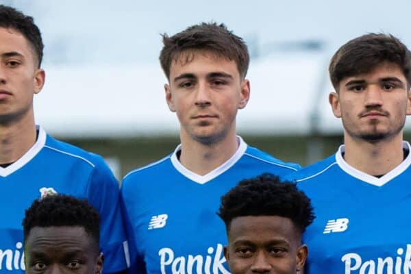 LIVERPOOL, ENGLAND - Wednesday, March 1, 2023: FC Porto's Martim Fernandes before the UEFA Youth League Round of 16 game between Liverpool FC Under-19's and FC Porto's Under-19's at the Liverpool Academy. (Pic by Jessica Hornby/Propaganda)