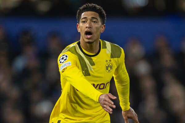 LONDON, ENGLAND - Tuesday, March 7, 2023: Borussia Dortmund's Jude Bellingham during the UEFA Champions League Round of 16 2nd Leg game between Chelsea FC and Borussia Dortmund at Stamford Bridge. Chelsea won 2-0, 2-1 on aggregate. (Pic by David Rawcliffe/Propaganda)