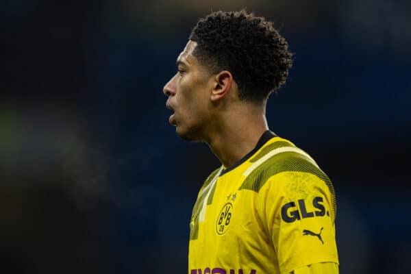 LONDON, ENGLAND - Tuesday, March 7, 2023: Borussia Dortmund's Jude Bellingham during the UEFA Champions League Round of 16 2nd Leg game between Chelsea FC and Borussia Dortmund at Stamford Bridge. Chelsea won 2-0, 2-1 on aggregate. (Pic by David Rawcliffe/Propaganda)