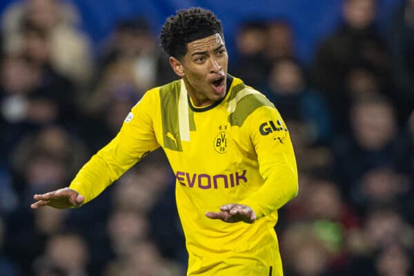 LONDON, ENGLAND - Tuesday, March 7, 2023: Borussia Dortmund's Jude Bellingham during the UEFA Champions League Round of 16 2nd Leg game between Chelsea FC and Borussia Dortmund at Stamford Bridge. Chelsea won 2-0, 2-1 on aggregate. (Pic by David Rawcliffe/Propaganda)