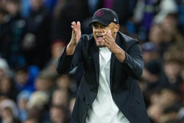 MANCHESTER, ENGLAND - Saturday, March 18, 2023: Burnley's manager Vincent Kompany during the FA Cup Quarter-Final match between Manchester City FC and Burnley FC at the City of Manchester Stadium. Man City won 6-0. (Pic by David Rawcliffe/Propaganda)