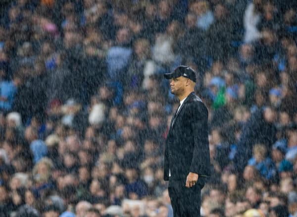 MANCHESTER, ENGLAND - Saturday, March 18, 2023: Burnley's manager Vincent Kompany during the FA Cup Quarter-Final match between Manchester City FC and Burnley FC at the City of Manchester Stadium. Man City won 6-0. (Pic by David Rawcliffe/Propaganda)