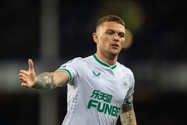 LIVERPOOL, ENGLAND - Thursday, April 27, 2023: Newcastle United's captain Kieran Trippier during the FA Premier League match between Everton FC and Newcastle United FC at Goodison Park. (Pic by Jessica Hornby/Propaganda)