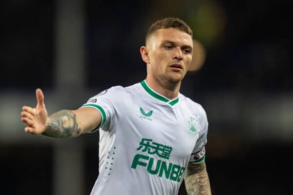 LIVERPOOL, ENGLAND - Thursday, April 27, 2023: Newcastle United's captain Kieran Trippier during the FA Premier League match between Everton FC and Newcastle United FC at Goodison Park. (Pic by Jessica Hornby/Propaganda)