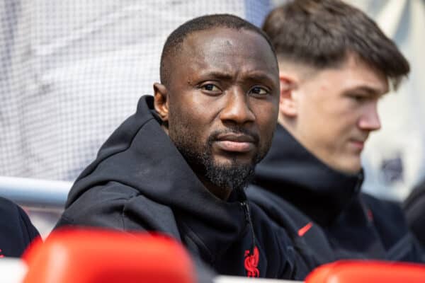 LIVERPOOL, ENGLAND - Saturday, May 20, 2023: Liverpool's Naby Keita during the FA Premier League match between Liverpool FC and Aston Villa FC at Anfield. (Pic by David Rawcliffe/Propaganda)