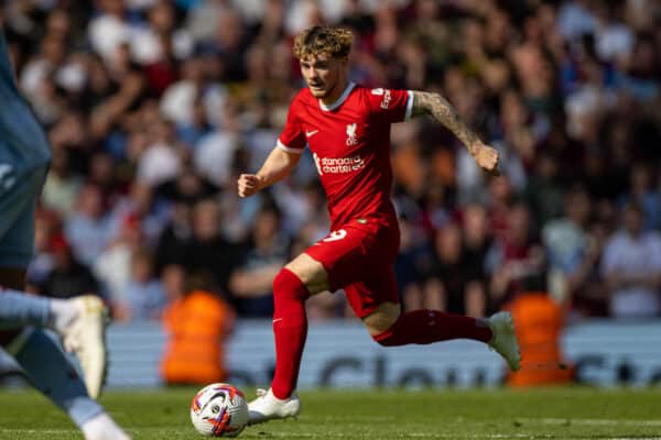 LIVERPOOL, ENGLAND - Saturday, May 20, 2023: Liverpool's Harvey Elliott during the FA Premier League match between Liverpool FC and Aston Villa FC at Anfield. (Pic by David Rawcliffe/Propaganda)