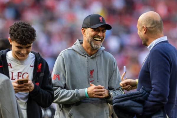 LIVERPOOL, ENGLAND - Saturday, May 20, 2023: Liverpool's manager Jürgen Klopp after the FA Premier League match between Liverpool FC and Aston Villa FC at Anfield. (Pic by David Rawcliffe/Propaganda)