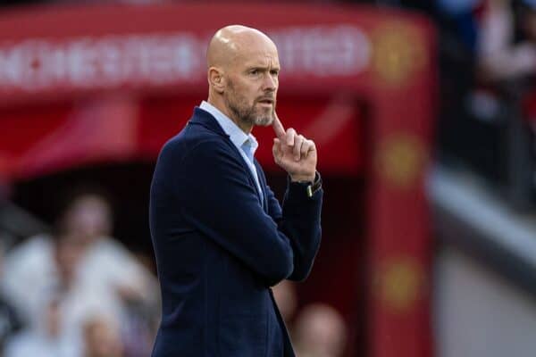 MANCHESTER, ENGELAND - DONDERDAG 25 MEI 2023: Eric Den Haag, manager van Manchester United tijdens de FA Premier League-wedstrijd tussen Manchester United FC en Chelsea FC op Old Trafford.  Manchester United won met 4-1.  (Foto door David Rawcliffe/Publiciteit)