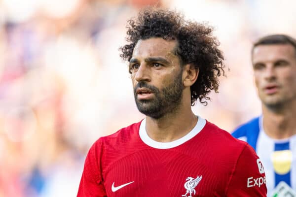 KARLSRUHE, GERMANY - Wednesday, July 19, 2023: Liverpool's Mohamed Salah during a pre-season friendly match between Karlsruher SC and Liverpool FC at the Wildparkstadion. Liverpool won 4-2. (Pic by David Rawcliffe/Propaganda)