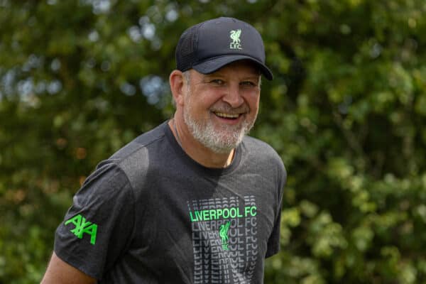 DONESCHINGEN, GERMANY - Saturday, July 22, 2023: Liverpool's sporting director Jorg Schmadtke walks back to the team hotel after a morning training session during a pre-season training camp in Germany. (Pic by David Rawcliffe/Propaganda)