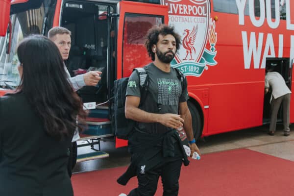 SINGAPORE - Friday, July 28, 2023: Liverpool's Mohamed Salah arrives at the Ritz-Carlton Hotel in Singapore ahead of the Singapore Festival of Football pre-season tournament. (Credit: Singapore Festival of Football)