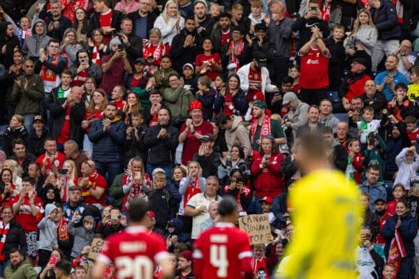 PRESTON, ENGLAND - Monday, August 7, 2023: Liverpool supporters during a pre-season friendly match between Liverpool FC and SV Darmstadt 98 at Deepdale. Liverpool won 3-1. (Pic by David Rawcliffe/Propaganda)