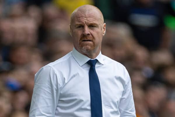 LIVERPOOL, ENGLAND - Saturday, August 12, 2023: Everton's manager Sean Dyche during the FA Premier League match between Everton FC and Fulham FC at Goodison Park. Fulham won 1-0. (Pic by David Rawcliffe/Propaganda)