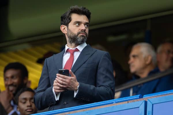 LONDON, ENGLAND - Sunday, August 13, 2023: Ramy Abbas Issa, football agent for Liverpool's Mohamed Salah seen before the FA Premier League match between Chelsea FC and Liverpool FC at Stamford Bridge. The game ended in a 1-1 draw. (Pic by David Rawcliffe/Propaganda)