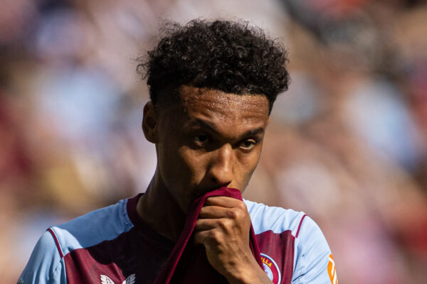 BIRMINGHAM, ENGLAND - Sunday, August 20, 2023: Aston Villa's Boubacar Kamara during the FA Premier League match between Aston Villa FC and Everton FC at Villa Park. (Pic by David Rawcliffe/Propaganda)
