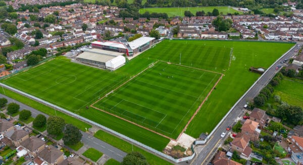 LIVERPOOL, ENGLAND - Thursday, August 31, 2023: A view of Melwood Training Ground in West Derby, Liverpool. This was the former training base for Liverpool Football Club until they moved to Kirkby and sold it. The club have recetly re-purchased the site and it is now the training base for the club's Women's teams. (Pic by David Rawcliffe/Propaganda)