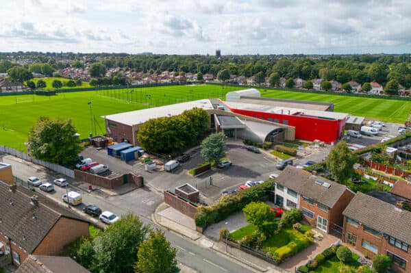 LIVERPOOL, ENGLAND - Thursday, August 31, 2023: A view of Melwood Training Ground in West Derby, Liverpool. This was the former training base for Liverpool Football Club until they moved to Kirkby and sold it. The club have recetly re-purchased the site and it is now the training base for the club's Women's teams. (Pic by David Rawcliffe/Propaganda)