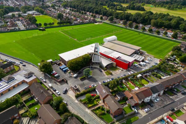 LIVERPOOL, ENGLAND - Thursday, August 31, 2023: A view of Melwood Training Ground in West Derby, Liverpool. This was the former training base for Liverpool Football Club until they moved to Kirkby and sold it. The club have recetly re-purchased the site and it is now the training base for the club's Women's teams. (Pic by David Rawcliffe/Propaganda)