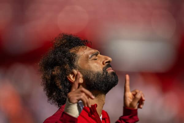 LIVERPOOL, ENGLAND - Saturday, September 2, 2023: Liverpool's Mohamed Salah during the FA Premier League match between Liverpool FC and Aston Villa FC at Anfield. Liverpool won 3-0. (Pic by David Rawcliffe/Propaganda)