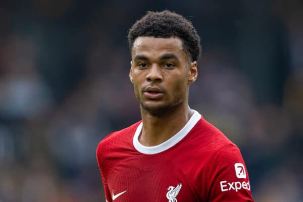 WOLVERHAMPTON, ENGLAND - Saturday, September 16, 2023: Liverpool's Cody Gakpo during the FA Premier League match between Wolverhampton Wanderers FC and Liverpool FC at Molineux Stadium. Liverpool won 3-1. (Pic by David Rawcliffe/Propaganda)