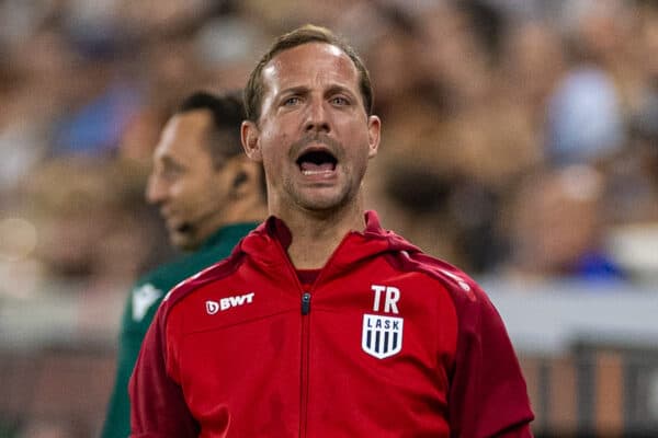 LINZ, AUSTRIA - Thursday, September 21, 2023: LASK's head coach Thomas Sageder during the UEFA Europa League Group E matchday 1 game between LASK and Liverpool FC at the Raiffeisen Arena. Liverpool won 3-1. (Pic by David Rawcliffe/Propaganda)