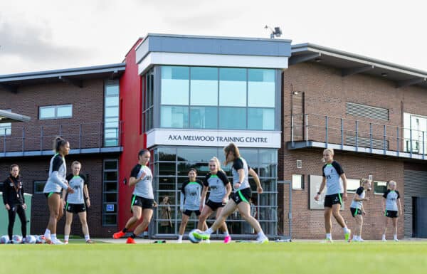 LIVERPOOL, ENGLAND - Friday, September 29, 2023: Liverpool players during an open taining session at the AXA Melwood Training Centre ahead of the Women's Super League opening fixture between Arsenal FC and Liverpool FC. (Pic by David Rawcliffe/Propaganda)