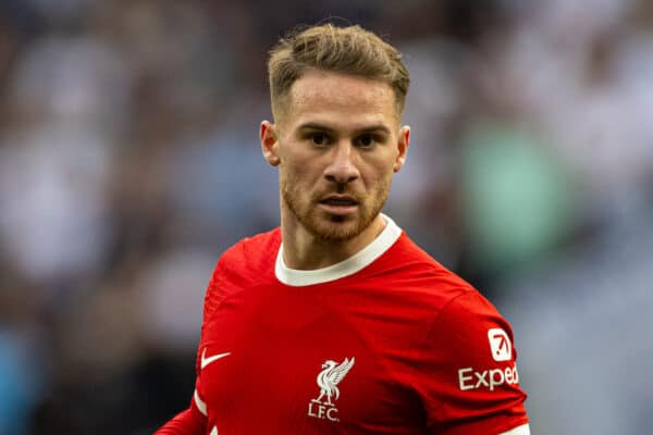 LONDON, ENGLAND - Saturday, September 30, 2023: Liverpool's Alexis Mac Allister during the FA Premier League match between Tottenham Hotspur FC and Liverpool FC at the Tottenham Hotspur Stadium. (Pic by David Rawcliffe/Propaganda)