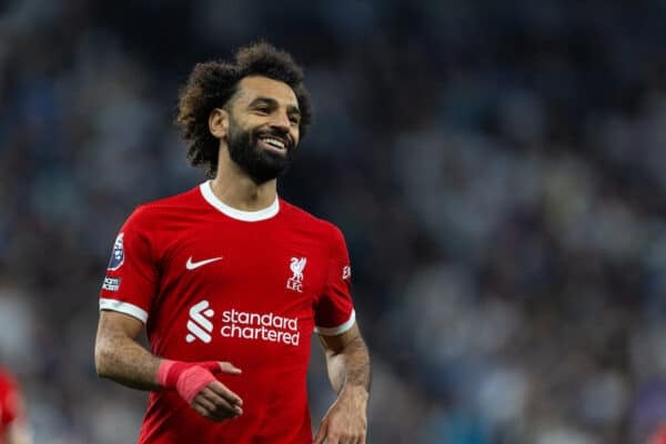 LONDON, ENGLAND - Saturday, September 30, 2023: Liverpool's Mohamed Salah during the FA Premier League match between Tottenham Hotspur FC and Liverpool FC at the Tottenham Hotspur Stadium. (Pic by David Rawcliffe/Propaganda)