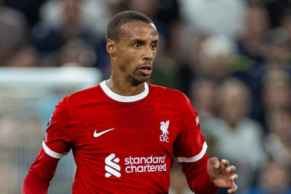 LONDON, ENGLAND - Saturday, September 30, 2023: Liverpool's Joël Matip during the FA Premier League match between Tottenham Hotspur FC and Liverpool FC at the Tottenham Hotspur Stadium. (Pic by David Rawcliffe/Propaganda)