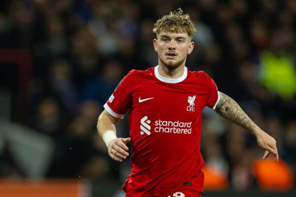 TOULOUSE, FRANCE - Thursday, November 9, 2023: Liverpool's Harvey Elliott during the UEFA Europa League Group E match-day 4 game between Toulouse FC and Liverpool FC at the Stadium de Toulouse. Toulouse won 3-2. (Photo by David Rawcliffe/Propaganda)