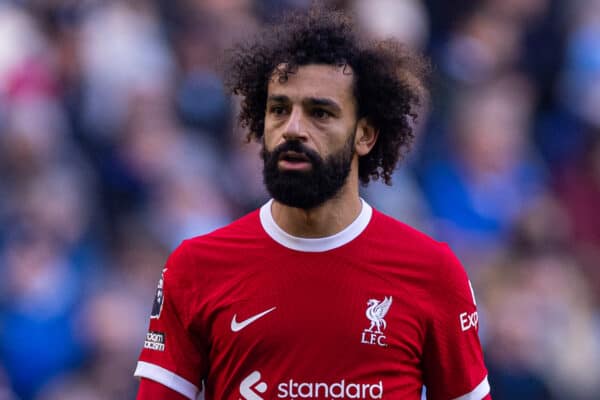 MANCHESTER, ENGLAND - Saturday, November 25, 2023: Liverpool's Mohamed Salah during the FA Premier League match between Manchester City FC and Liverpool FC at the City of Manchester Stadium. (Photo by David Rawcliffe/Propaganda)