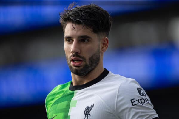 LONDON, ENGLAND - Saturday, December 9, 2023: Liverpool's Dominik Szoboszlai during the FA Premier League match between Crystal Palace FC and Liverpool FC at Selhurst Park. Liverpool won 2-1. (Photo by David Rawcliffe/Propaganda)