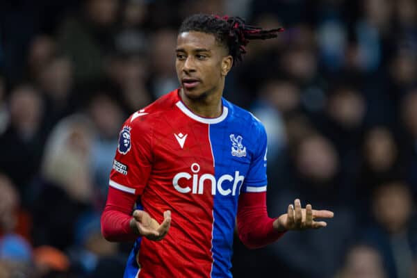 MANCHESTER, ENGLAND - Saturday, December 16, 2023: Crystal Palace's Michael Olise during the FA Premier League match between Manchester City FC and Crystal Palace FC at the City of Manchester Stadium. The game ended in a 2-2 draw. (Photo by David Rawcliffe/Propaganda)