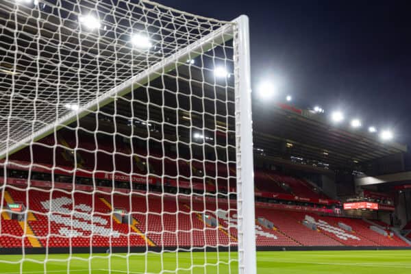 LIVERPOOL, ENGLAND - Wednesday, January 10, 2024: A general view of Anfield seen before the Football League Cup Semi-Final 1st Leg match between Liverpool FC and Fulham FC. (Photo by David Rawcliffe/Propaganda)