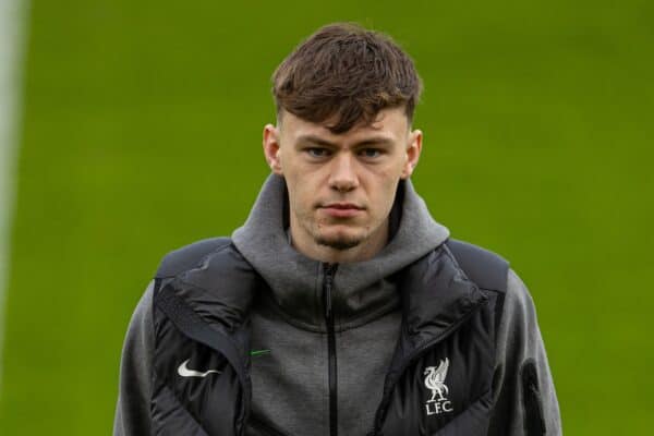 BOURNEMOUTH, ENGLAND - Sunday, January 21, 2024: Liverpool's Conor Bradley before the FA Premier League match between AFC Bournemouth and Liverpool FC at Dean Court. (Photo by David Rawcliffe/Propaganda)