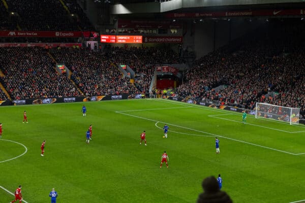 LIVERPOOL, ENGLAND - Wednesday, January 31, 2024: A general view during the FA Premier League match between Liverpool FC and Chelsea FC at Anfield. Liverpool won 4-1. (Photo by David Rawcliffe/Propaganda)