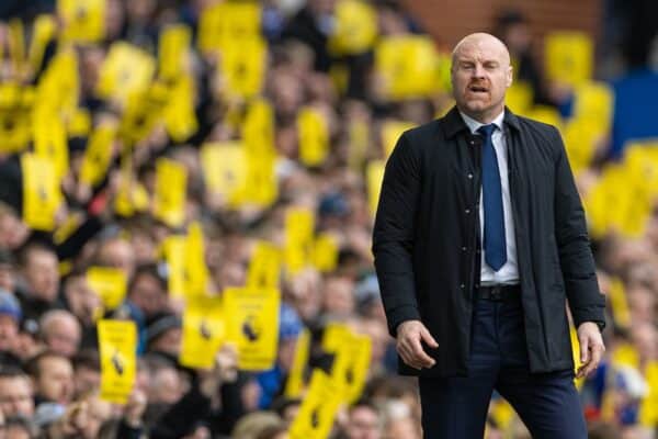 LIVERPOOL, ENGLAND - Saturday, February 3, 2024: Everton's manager Sean Dyche during the FA Premier League match between Everton FC and Tottenham Hotspur FC at Goodison Park. The game ended in a 2-2 draw. (Photo by David Rawcliffe/Propaganda)