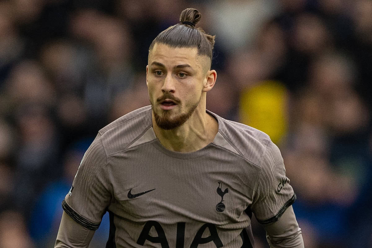LIVERPOOL, ENGLAND - Saturday, February 3, 2024: Tottenham Hotspur's Radu Dr?gu?in during the FA Premier League match between Everton FC and Tottenham Hotspur FC at Goodison Park. The game ended in a 2-2 draw. (Photo by David Rawcliffe/Propaganda)