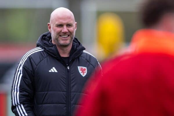CARDIFF, WALES - Monday, March 25, 2024: Wales’ manager Rob Page looks on during a training session at the Vale Resort ahead of the UEFA Euro 2024 Qualifying Play-off Final match between Wales and Poland. (Photo by Will Cooper/Propaganda)