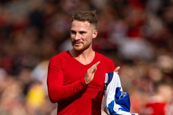 LIVERPOOL, ENGLAND - Sunday, March 31, 2024: Liverpool's Alexis Mac Allister during the FA Premier League match between Liverpool FC and Brighton & Hove Albion FC at Anfield. Liverpool won 2-1. (Photo by David Rawcliffe/Propaganda)