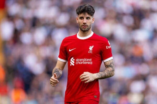 LIVERPOOL, ENGLAND - Sunday, May 5, 2024: Liverpool's Dominik Szoboszlai during the FA Premier League match between Liverpool FC and Tottenham Hotspur FC at Anfield. Liverpool won 4-2. (Photo by Ryan Brown/Propaganda)