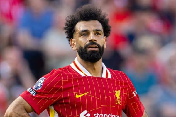 LIVERPOOL, ENGLAND – Samstag, 18. Mai 2024: Liverpools Mohamed Salah während des FA Premier League-Spiels zwischen Liverpool FC und Wolverhampton Wanderers FC in Anfield. Liverpool gewann 2:0. (Foto von David Rawcliffe/Propaganda)