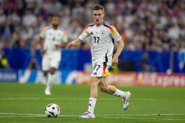 MUNICH, GERMANY - Friday, June 14, 2024: Germany's Florian Wirtz during the opening UEFA Euro 2024 Group A match between Germany and Scotland at the Allianz Arena. Germany won 5-1. (Photo by David Rawcliffe/Propaganda)