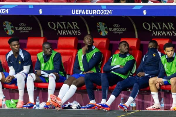 DÜSSELDORF, GERMANY - Monday, June 17, 2024: France's Ibrahima Konaté during the UEFA Euro 2024 Group D match between Austria and France at the Düsseldorf Arena. France won 1-0. (Photo by David Rawcliffe/Propaganda)