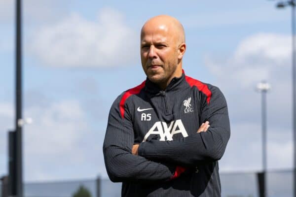 KIRKBY, ENGLAND - Friday, July 5, 2024: Liverpool's new head coach Arne Slot is presented at a photo call at the club's AXA Training Centre. (Photo by David Rawcliffe/Propaganda)