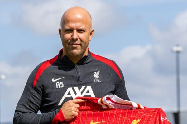 KIRKBY, ENGLAND - Friday, July 5, 2024: Liverpool's new head coach Arne Slot is presented at a photo call at the club's AXA Training Centre. (Photo by David Rawcliffe/Propaganda)