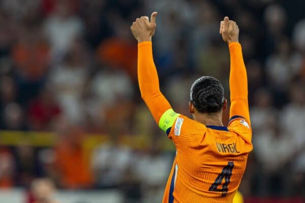 DORTMUND, GERMANY - Wednesday, July 10, 2024: Netherlands' captain Virgil van Dijk during the UEFA Euro 2024 Semi-Final match between Netherlands and England at the Westfalenstadion. England won 2-1. (Photo by David Rawcliffe/Propaganda)