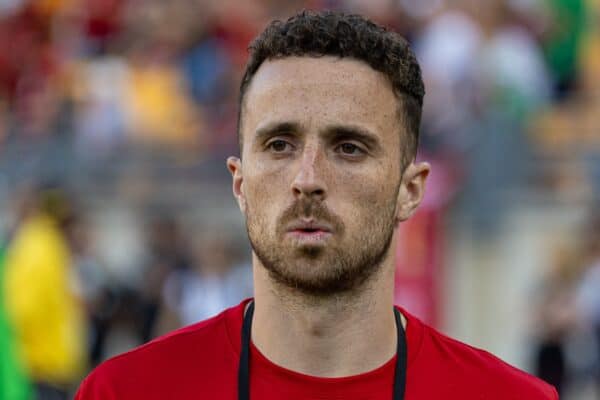PITTSBURGH - Friday, July 26, 2024: Liverpool's Diogo Jota before a pre-season friendly match between Liverpool and Real Betis Balompié at the Acrisure Stadium on day three of the club's pre-season tour of the USA. (Photo by David Rawcliffe/Propaganda)