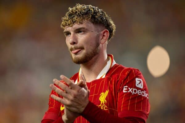 PITTSBURGH - Friday, July 26, 2024: Liverpool's Harvey Elliott during a pre-season friendly match between Liverpool and Real Betis Balompié at the Acrisure Stadium on day three of the club's pre-season tour of the USA. Liverpool won 1-0. (Photo by David Rawcliffe/Propaganda)